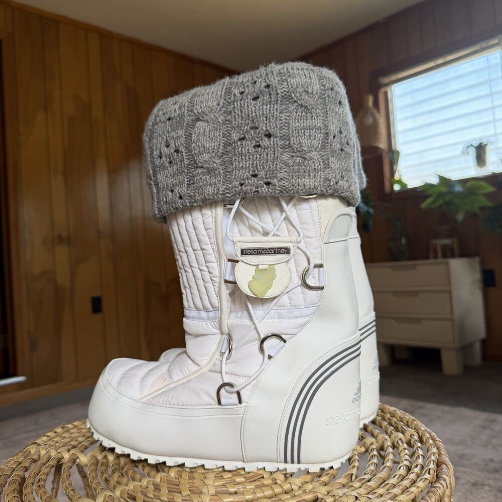 STELLA McCARTNEY adidas TAHSES WINTER BOOT snow Shoes REMOVABLE LINER Sz US 8.5 - Picture 2 of 16
